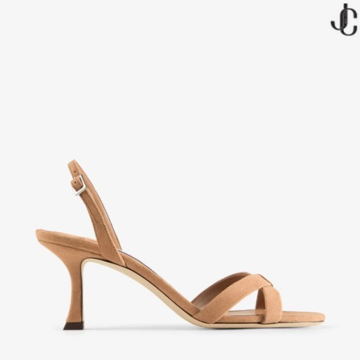 Elsy 70 Toffee Suede Crossover Slingback