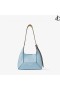 Diamond Hobo/S Dusty Blue Lederen Schoudertas