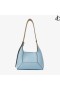 Diamond Hobo/S Dusty Blue Lederen Schoudertas