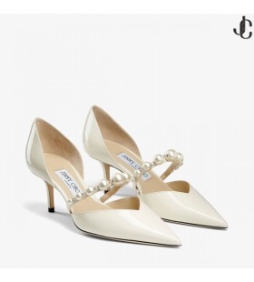 Aurelie 65 Bruids-Wit Lakleer Pumps