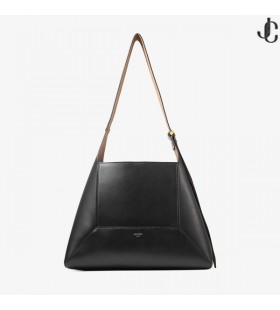 Diamond Hobo/M Zwart Lederen Schoudertas