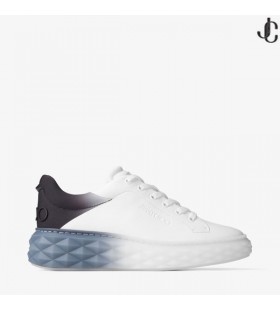 Diamond Maxi F II Wit en Zwart Leer Trainers met een Platform Zool ONS