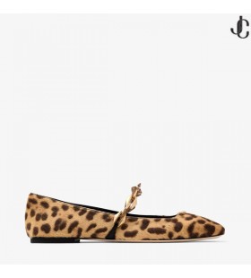 Diamond Tilda Flats Natuurlijke Luipaard Print Pony Flats