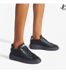 DIAMANT LICHT MAXI/F Black Knit Lage-Top Trainers met Platform Zool Voorjaar 2023 collectie