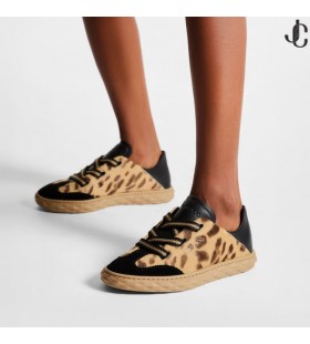 Diamond Light Flex/F Natural Leopard Print Pony Leer Trainers