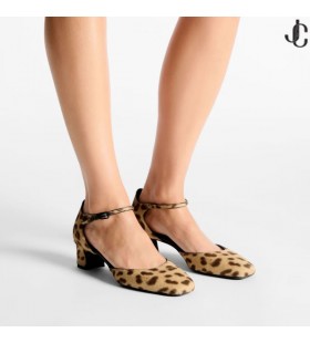 Pixie/BH 45 Natural Leopard Print Pony Pompen