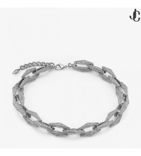 DIAMOND CHAIN NECKLACE Zilver-Finish Ketting met Effenen Nieuwe Collectie Kristallen