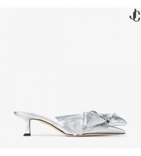 Staz Mule 50 Zilver Metallic Leer Muildieren