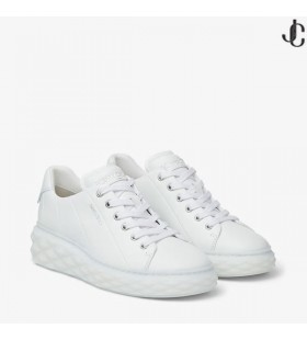 DIAMANT LICHT MAXI/F Wit Nappaleer, Lage-Top Trainers met Platform Zool Zomer Collectie