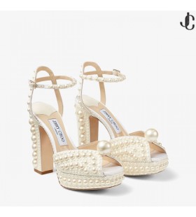 Sacaria 120 Bruids Wit Satijn Platforms VERZENDING