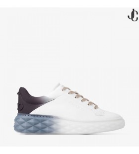 Diamond Maxi F II Wit en Zwart Leer Trainers met een Platform Zool ONS