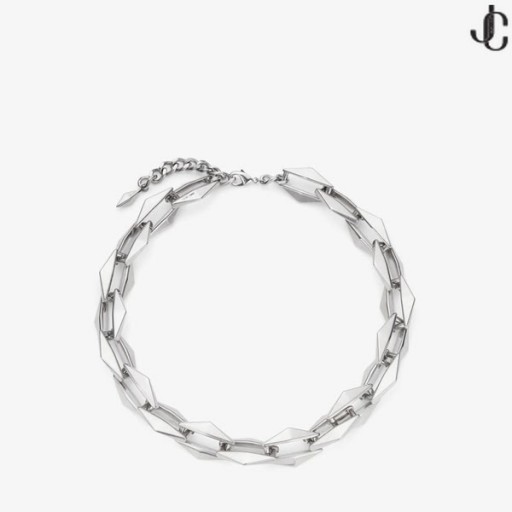 Diamond Ketjun Kaulakoru Hopea Viimeistely Kaulakoru