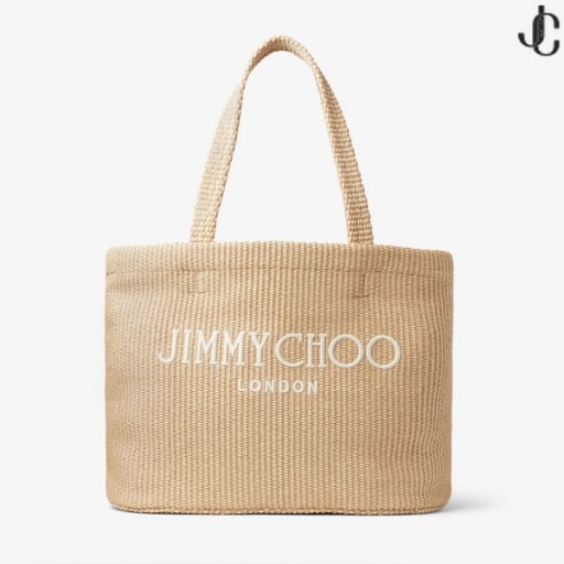 Ranta Tote E/W Luonnollinen Raffia Brodeerattu Laukku