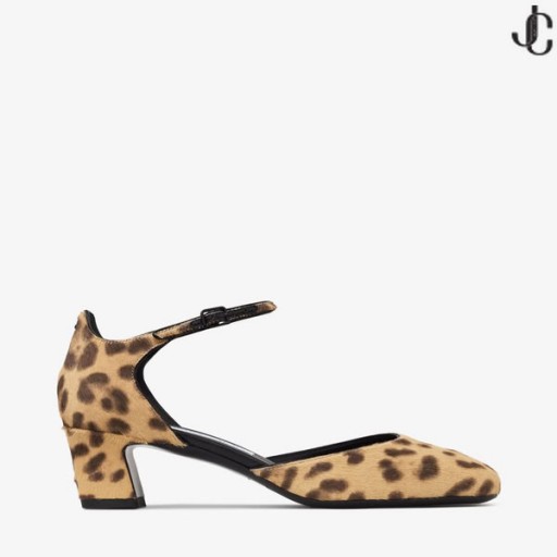 Pixie/BH 45 Luonnollinen Leopard Print Pony Pumput