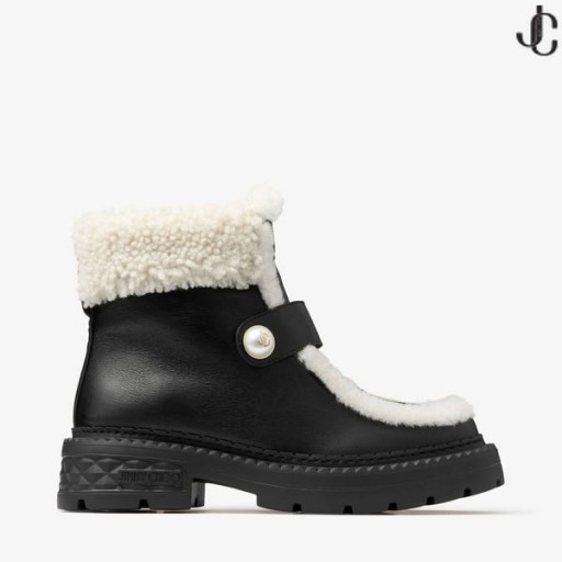 Shea Black Leather Shearling Nilkka Saappaat