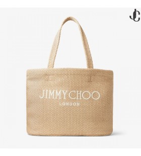 Ranta Tote E/W Luonnollinen Raffia Brodeerattu Laukku