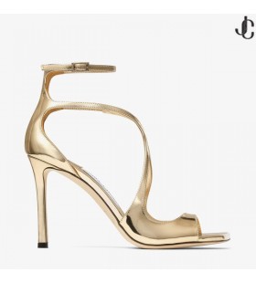 AZIA 95 Gold-Nestemäinen Metalli Nahka Sandaalit 2022 Talvi kokoelma