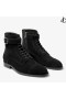 Finnion Lace Up Boot Velours Noir Suede Boot
