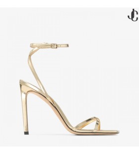 METZ 100 pièces d'Or Métal Liquide Sandale en Cuir NOUS