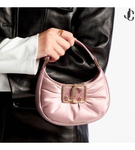 Edie Hobo Mini Rose En Satin Mini Sac