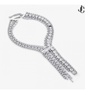 Zandra Collier En Argent-Finition En Cristal De Collier