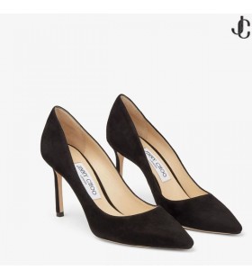 En Daim Noir Pointu Pompes Romy 85 Automne-Hiver 16