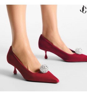 Orbe De La Pompe 50 Rubis Velours Rouge Pompes