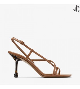 Etana 80 Tan/Tortue Sandales En Cuir Nappa