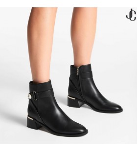 Noor 45 Noir Botte En Cuir