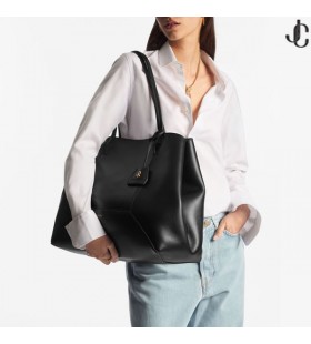 Diamant Noir En Cuir De Veau Fourre-Tout Sac