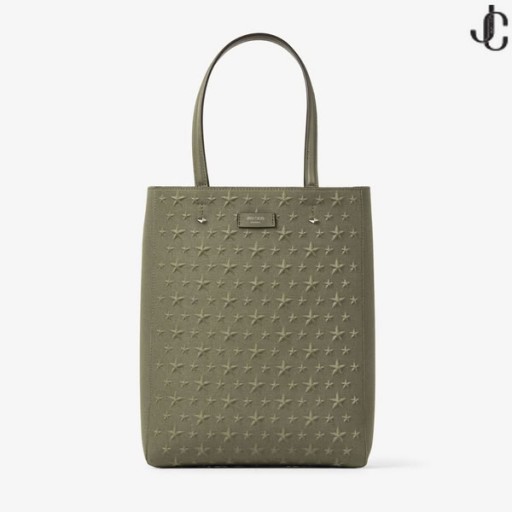 Lenny Green/Silver Embossed Canvas Tote Bag