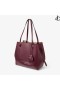 Diamant Tote/M Garnet Calf Leather Tote Bag