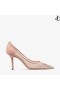 LIEBE 85 Ballet Pink Mesh Pointed-Toe Pumps mit Dégradé-Kristalle Sommer-Kollektion
