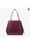 Diamant Tote/M Garnet Calf Leather Tote Bag