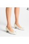 Elme 45 White Pearl Embellished Pumps