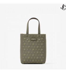 Lenny Green/Silver Embossed Canvas Tote Bag