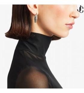 DIAMANT-KETTE OHRRING-Silber-Finish-Kette-Ohrringe mit Pavé-Kristallen Neue Kollektion