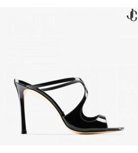 Schwarz Patent Leder Maultiere ANIS 95 Sommer 2022-Sammlung