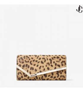 Emmie Natürliche Leopard Print Pony Clutch Bag