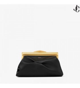 Diamant-Rahmen Clutch/S Schwarz Kalb Leder Clutch