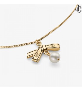 Band Anhänger Halskette Gold Metall Halskette mit Band und Pearl