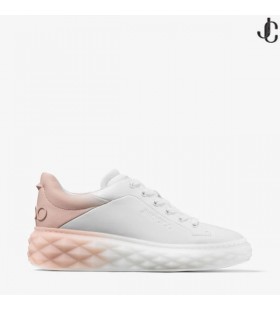 Diamant-Maxi/F II Weißen und Macaron-Leder-Turnschuhe mit Plattform-Sohle