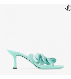 Freja 70 Aqua Grün Wildleder Paillette Sandalen