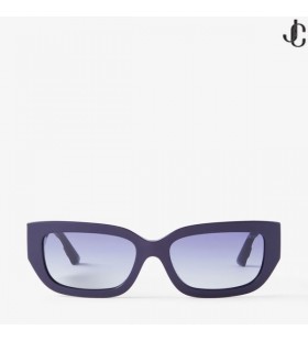 Pua-Pale Gold Square Sonnenbrille mit Kristallen