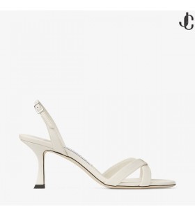 Elsy 70 Latte Nappa-Leder Crossover Slingback