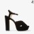 HELOISE 120 Black Velvet Platform Sandals Winter 2022 Sammlung