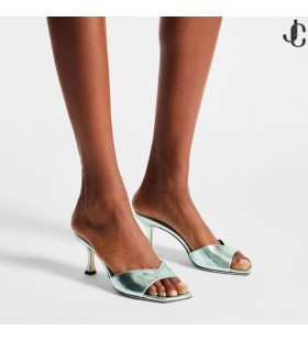 Skye 70 Aqua Πράσινο Metallic Σανδάλια Δέρμα