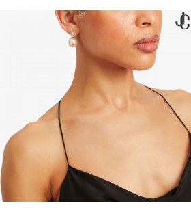 Η ορι ΣΚΟΥΛΑΡΊΚΙ Χρυσό Φινίρισμα Μετάλλων Μαργαριτάρι και Κρύσταλλο Σκουλαρίκια από την Συλλογή Φθινόπωρο