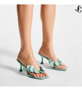 Η Freya 70 Aqua Πράσινο Σουέτ Σανδάλια Paillette