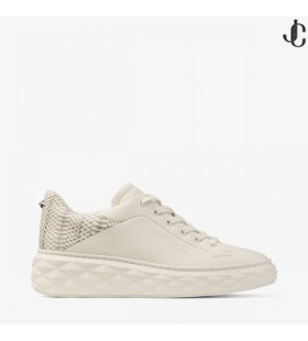 Διαμάντι Maxi F II Latte & Roccia Snake Print Δέρματος Nappa Εκπαιδευτές